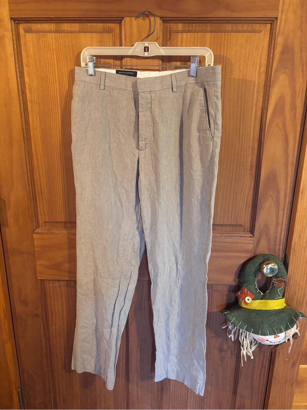 Banana Republic Men's Light Gray Linen Blend Pants